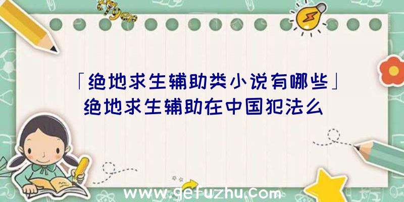 「绝地求生辅助类小说有哪些」|绝地求生辅助在中国犯法么